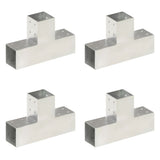 vidaXL Post Connector L-shape 71x71 mm Galvanized Metal