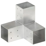 vidaXL Post Connector L-shape 71x71 mm Galvanized Metal