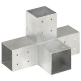 vidaXL Post Connector L-shape 71x71 mm Galvanized Metal