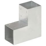 vidaXL Post Connector L-shape 71x71 mm Galvanized Metal