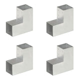vidaXL Post Connector L-shape 71x71 mm Galvanized Metal