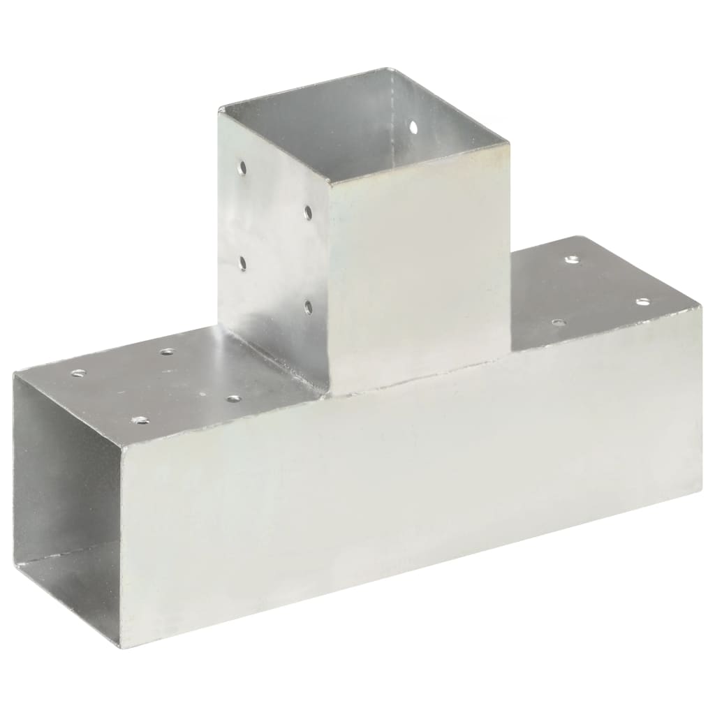 vidaXL Post Connector L-shape 71x71 mm Galvanized Metal