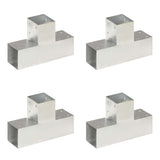 vidaXL Post Connector L-shape 71x71 mm Galvanized Metal