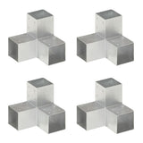 vidaXL Post Connector L-shape 71x71 mm Galvanized Metal