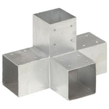 vidaXL Post Connector L-shape 71x71 mm Galvanized Metal