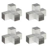 vidaXL Post Connector L-shape 71x71 mm Galvanized Metal