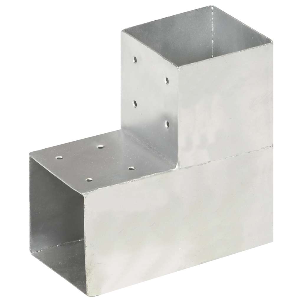 vidaXL Post Connector L-shape 71x71 mm Galvanized Metal