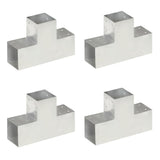 vidaXL Post Connector L-shape 71x71 mm Galvanized Metal