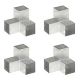 vidaXL Post Connector L-shape 71x71 mm Galvanized Metal
