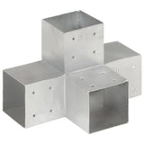 vidaXL Post Connector L-shape 71x71 mm Galvanized Metal