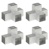vidaXL Post Connector L-shape 71x71 mm Galvanized Metal