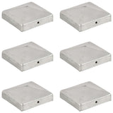 vidaXL Post Caps 6 pcs pyramid 71x71 mm stainless steel