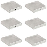 vidaXL Post Caps 6 pcs pyramid 71x71 mm stainless steel