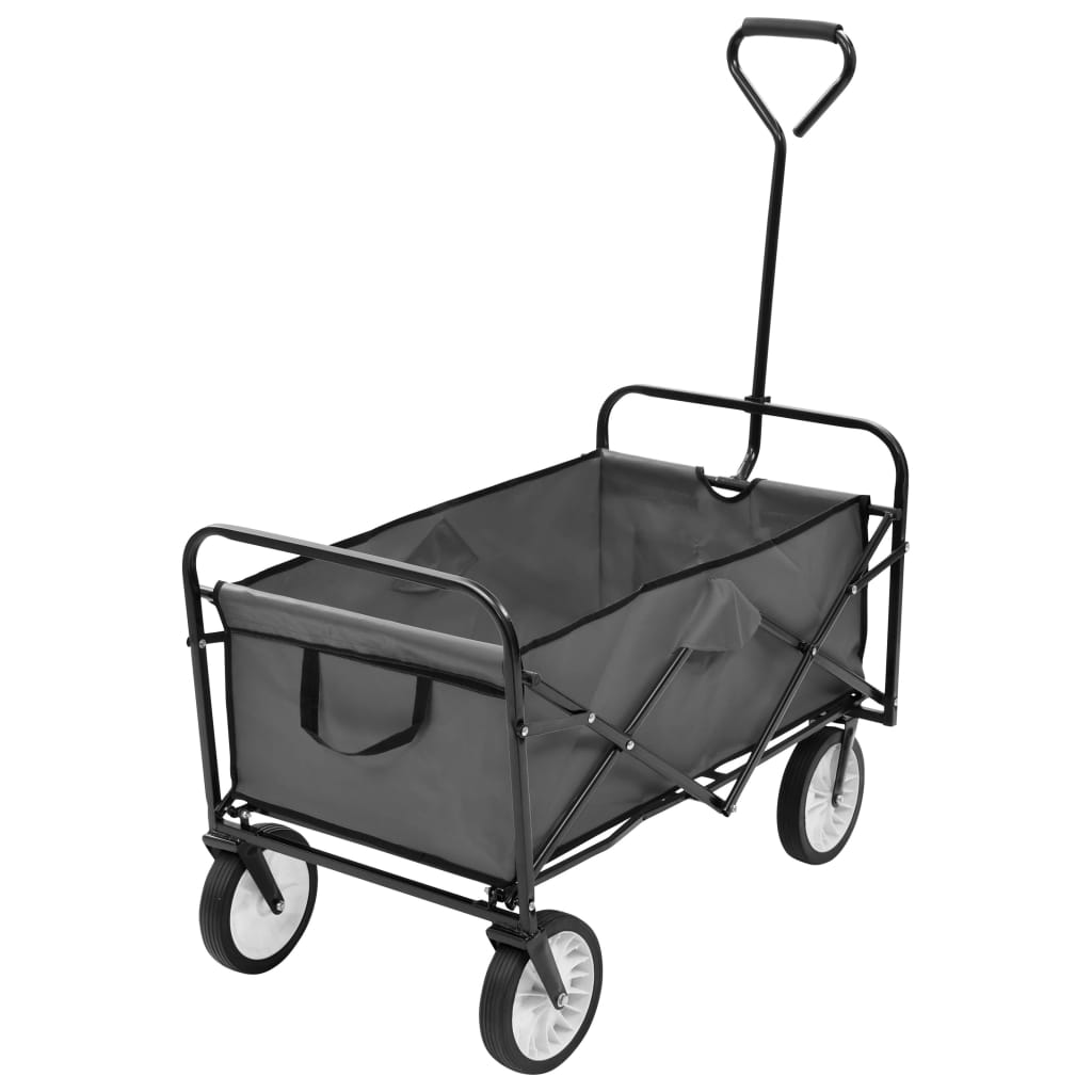vidaXL Foldable Hand Cart Steel Red