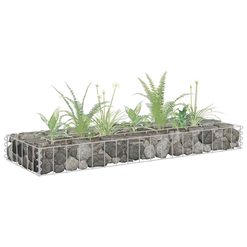 vidaXL Gabion Raised Garden Bed 90x30x10 cm Galvanised Steel