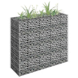 vidaXL Gabion Raised Garden Bed 90x30x10 cm Galvanised Steel