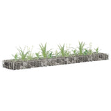 vidaXL Gabion Raised Garden Bed 90x30x10 cm Galvanised Steel