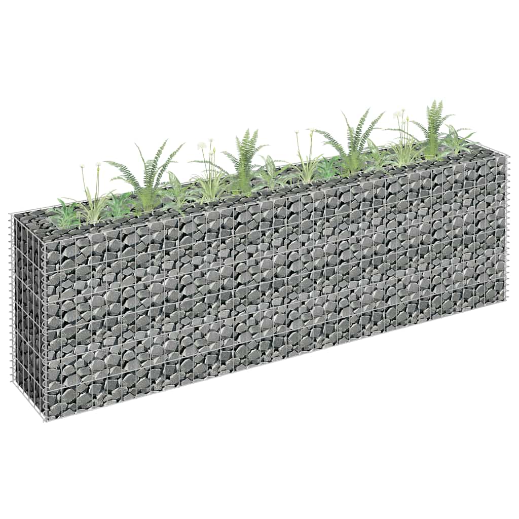 vidaXL Gabion Raised Garden Bed 90x30x10 cm Galvanised Steel