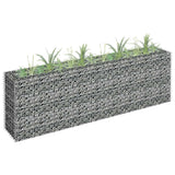 vidaXL Gabion Raised Garden Bed 90x30x10 cm Galvanised Steel