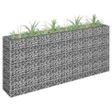 vidaXL Gabion Raised Garden Bed 90x30x10 cm Galvanised Steel