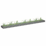 vidaXL Gabion Raised Garden Bed 90x30x10 cm Galvanised Steel