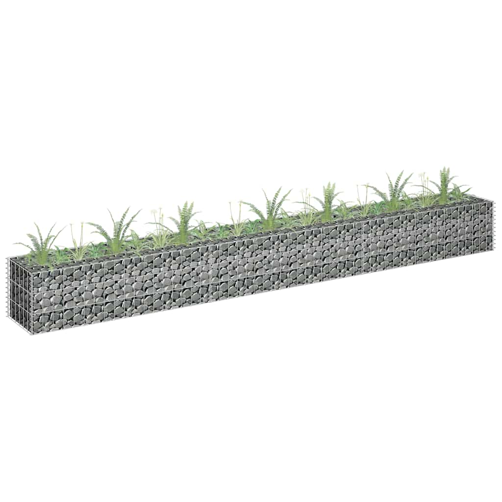 vidaXL Gabion Raised Garden Bed 90x30x10 cm Galvanised Steel