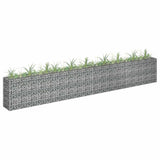 vidaXL Gabion Raised Garden Bed 90x30x10 cm Galvanised Steel