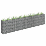 vidaXL Gabion Raised Garden Bed 90x30x10 cm Galvanised Steel