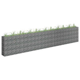 vidaXL Gabion Raised Garden Bed 90x30x10 cm Galvanised Steel
