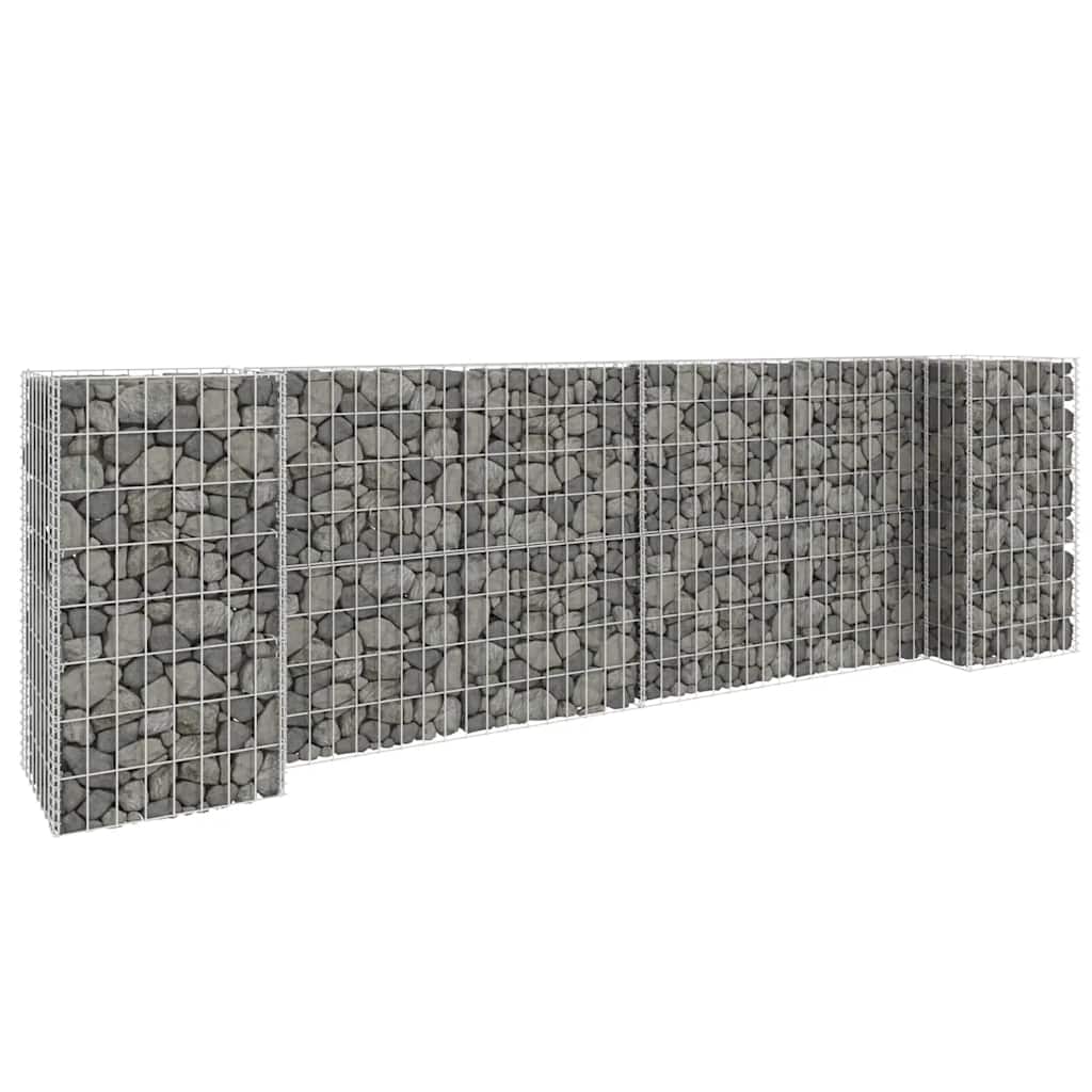 vidaXL Gabion Planter H-shaped 260x40x40 cm Steel Wire