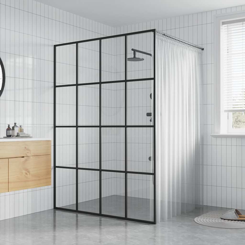vidaXL Walk-in Shower Screen 80x195 cm Transparent Tempered Glass