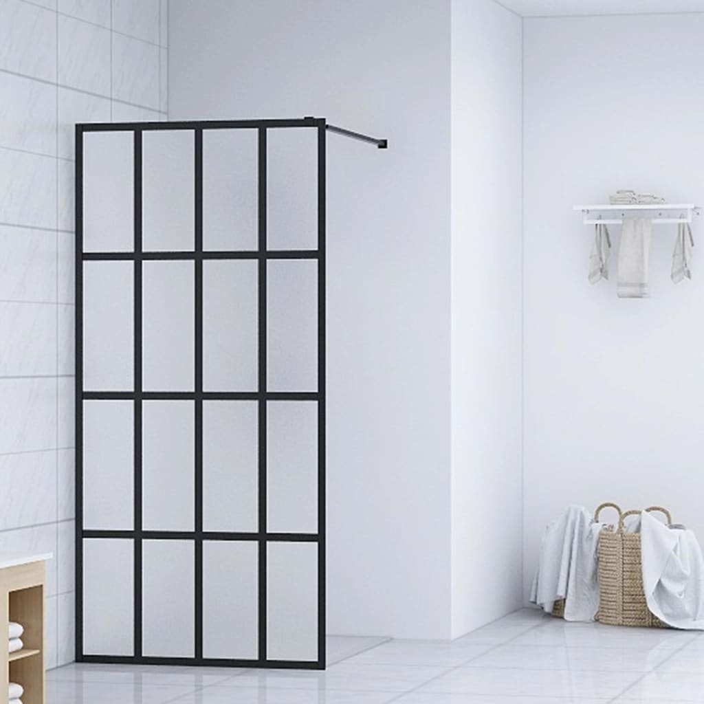 vidaXL Walk-in Shower Screen 80x195 cm Transparent Tempered Glass