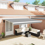 vidaXL Zonnescherm Frame Wit 350 x 250 cm Aluminium