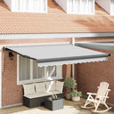 vidaXL Zonnescherm Frame Wit 350 x 250 cm Aluminium