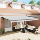 vidaXL Zonnescherm Frame Wit 350 x 250 cm Aluminium