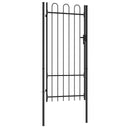 vidaXL Porte avec porte de rangement en bois 1x1,75 m acier noir