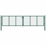 vidaXL Mesh Garden Fence Steel 400x75 cm Green