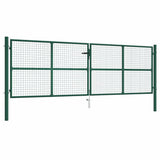 vidaXL Mesh Garden Fence Steel 400x75 cm Green