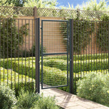 vidaXL Garden fence mesh galvanized steel 100x75 cm grey