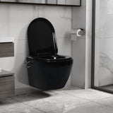 vidaXL Rimless Wall-Mounted Toilet with Bidet Function Ceramic White