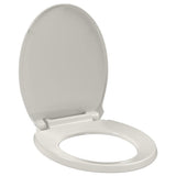 vidaXL Soft-close Oval Toilet Seat Light Grey