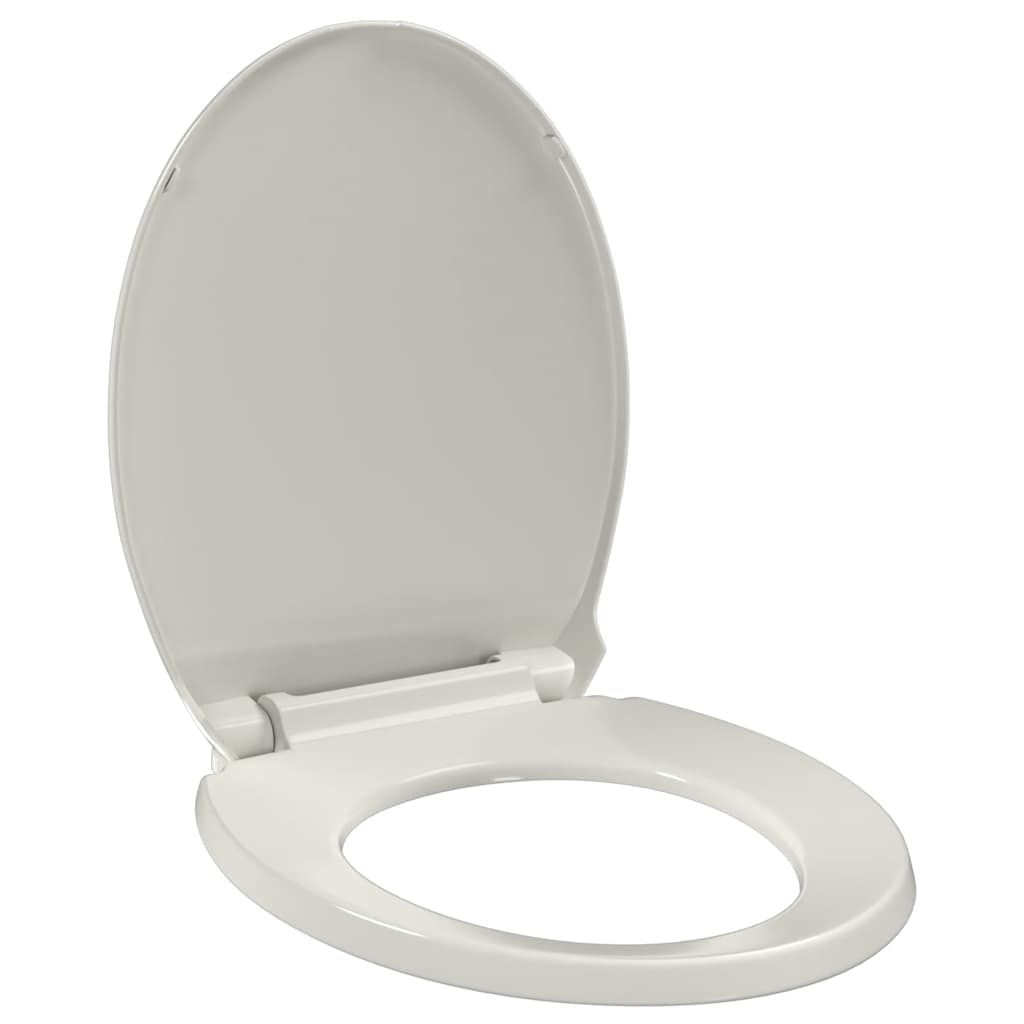 vidaXL Soft-close Oval Toilet Seat Light Grey