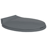 vidaXL Soft-close Oval Toilet Seat Light Grey