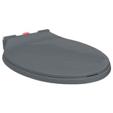 vidaXL Soft-close Oval Toilet Seat Light Grey