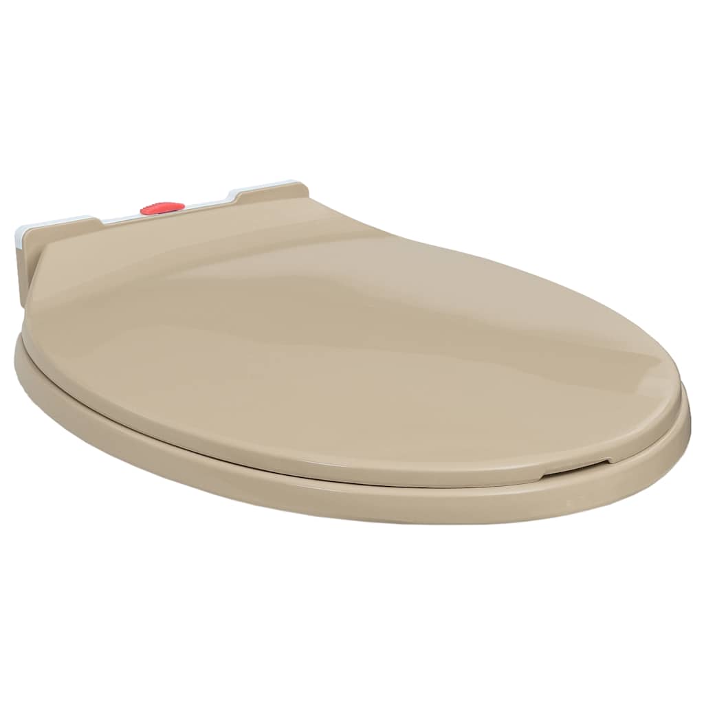 vidaXL Soft-close Oval Toilet Seat Light Grey