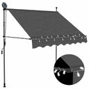vidaXL Luifel handmatig uitschuifbaar met LED 100 cm blauw en wit