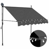vidaXL Manual Retractable Awning with LED 100 cm Blue and White