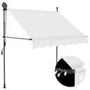vidaXL Luifel handmatig uitschuifbaar met LED 100 cm blauw en wit