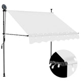 vidaXL Manual Retractable Awning with LED 100 cm Blue and White