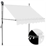 vidaXL Manual Retractable Awning with LED 100 cm Blue and White